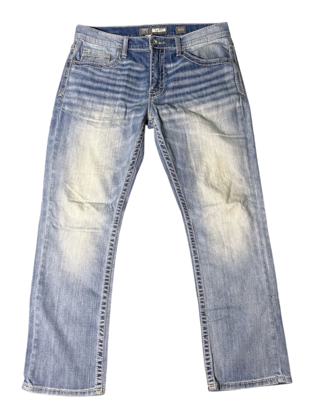 BKE Jake Men's Light Wash Straight Leg Blue Jeans 34S Cowboy